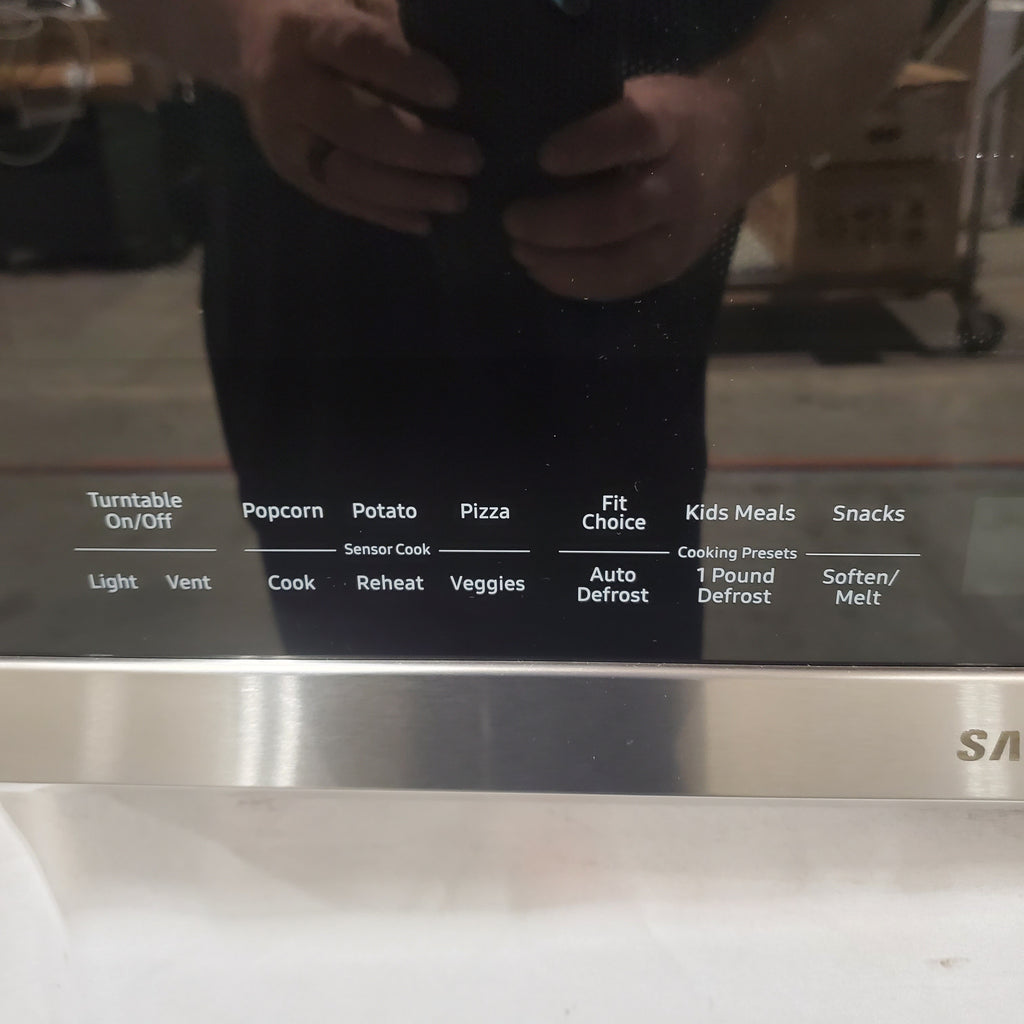 Pictures of Samsung 2.1 cu.ft. Over-the-Range Microwave with 400 CFM and Glass Touch Control 17SD227 - ME21M706BAS - Scratch & Dent (Minor) - Neu Appliance Outlet - Discount Appliance Outlet in Austin, Tx