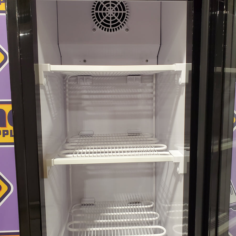 Koolmore 17 in. 6.5 cu. ft. Manual Defrost Slim Commercial Merchandiser Upright Freezer in Black 25139SD820 - KM-MDF-17S - Scratch & Dent (Moderate)