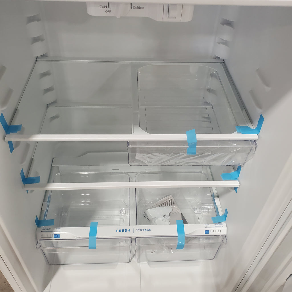 Pictures of Frigidaire 30 in. Width 18.3 cu. ft. Top Freezer Refrigerator with EvenTemp Cooling System in White 3SD951 - FFTR1835VW - Scratch & Dent (Minor) - Neu Appliance Outlet - Discount Appliance Outlet in Austin, Tx