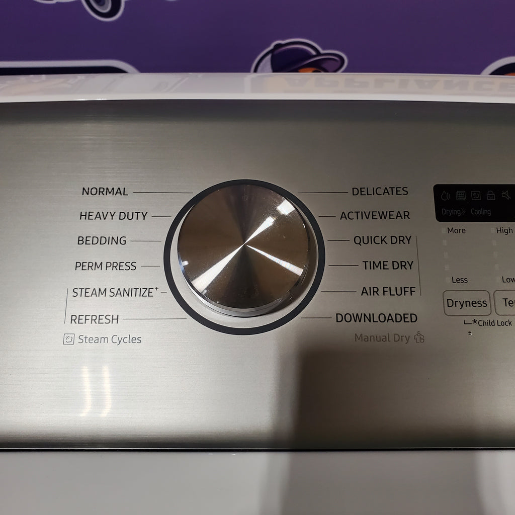 Pictures of Samsung White Smart Electric 7.4 Cu. Ft. Dryer with Sensor Dry and Steam Sanitize+ DVE52A5500W - Open Box - Neu Appliance Outlet - Discount Appliance Outlet in Austin, Tx