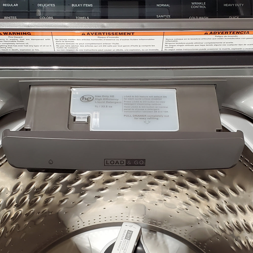 Whirlpool Top Load 5.2 Cu. Ft. Washer with Removable Agitator WTW8127LC - Scratch & Dent (Minor) and Whirlpool Electric 7.4 Cu. Ft. Dryer with Moisture Sensor 16060 - WED8127LC - Scratch and Dent (Minor)