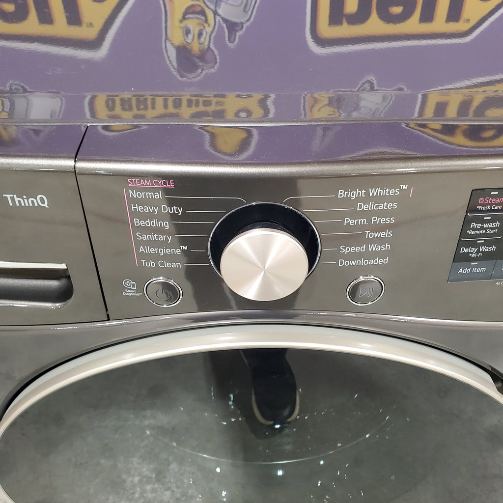 Pictures of LG Front Load 4.5 Cu. Ft. Washer with TurboWash 360 Technology WM4000HBA - Scratch & Dent (Minor) and LG Smart Wi-Fi Enabled Front Load Electric 7.4 Cu. Ft. Dryer with TurboSteam 16097 - DLEX4000B - Scratch & Dent (Minor) - Neu Appliance Outlet - Discount Appliance Outlet in Austin, Tx