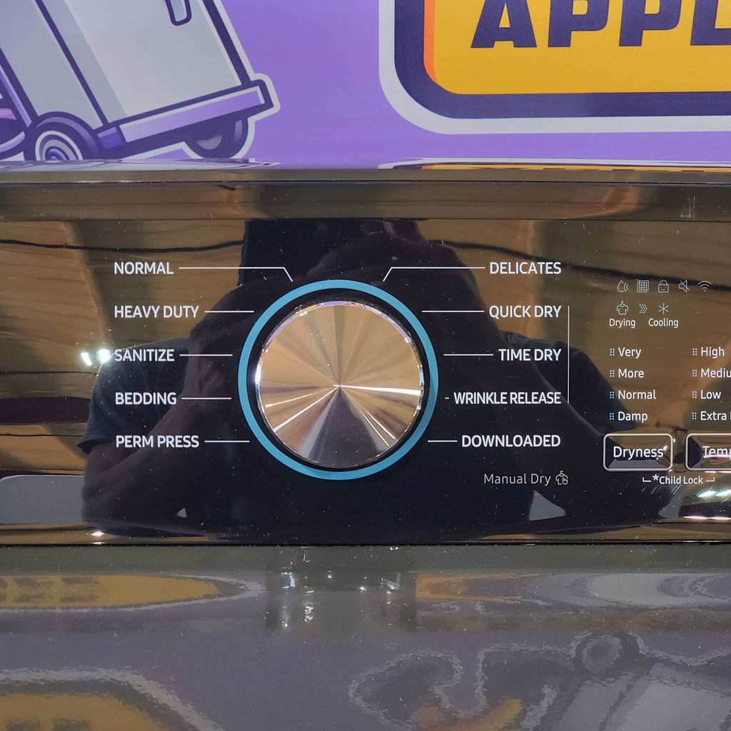 Pictures of Samsung 7.4 cu. ft. Smart Electric Dryer with Sensor Dry in Brushed Black DVE47CG3500V - Open Box - Neu Appliance Outlet - Discount Appliance Outlet in Austin, Tx