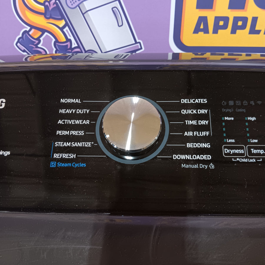 Samsung 7.4 Cu. Ft. Smart Electric Dryer with Steam Sanitize+ in Black 22137SD371 - DVE55CG7100V - Scratch & Dent (Minor)