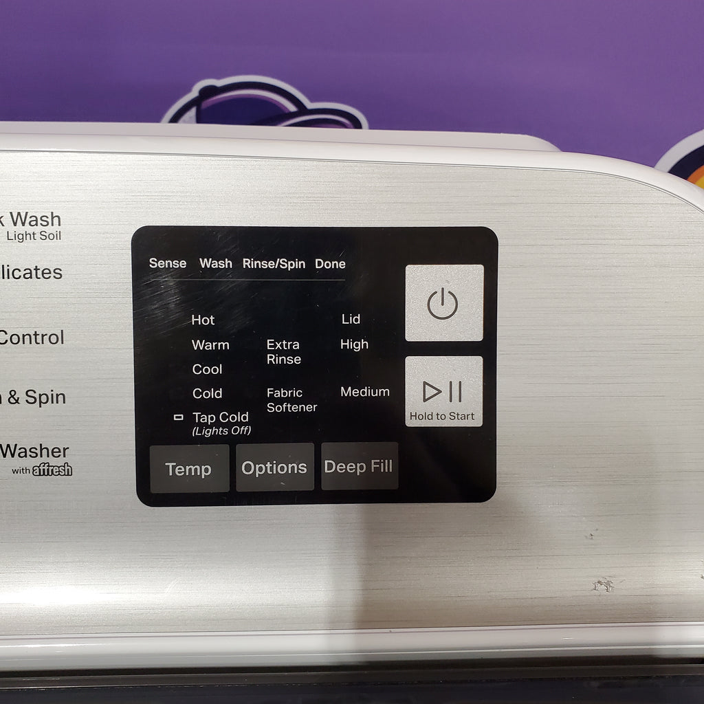 Pictures of Maytag Top Load 4.8 cu ft Washer with Deep Fill and Slow-Close Glass Lid MVW6200KW - Scratch & Dent (Minor) and Maytag 7.0 cu ft Electric Dryer with Moisture Sensing and Quick Dry Cycle 16158 - MED6200KW - Scratch & Dent (Minor) - Neu Appliance Outlet - Discount Appliance Outlet in Austin, Tx