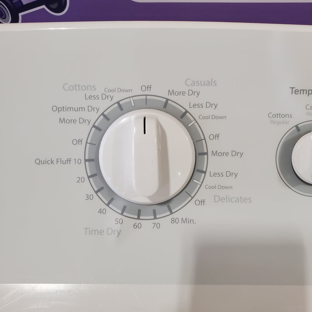 Pictures of GE White Energy Star Certified Electric Aluminized Alloy Drum Dryer with Sensor Dry and Extended Tumble GTD65EBSJWS - Scratch and Dent (Minor) - Neu Appliance Outlet - Discount Appliance Outlet in Austin, Tx