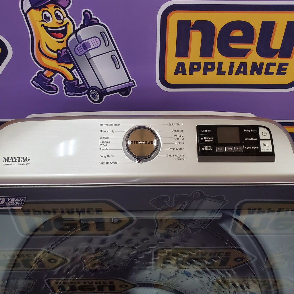 Pictures of Maytag 5.3 cu. ft. Smart Top Load Washer with Extra Power MVW7232HW3 - Open Box - Neu Appliance Outlet - Discount Appliance Outlet in Austin, Tx