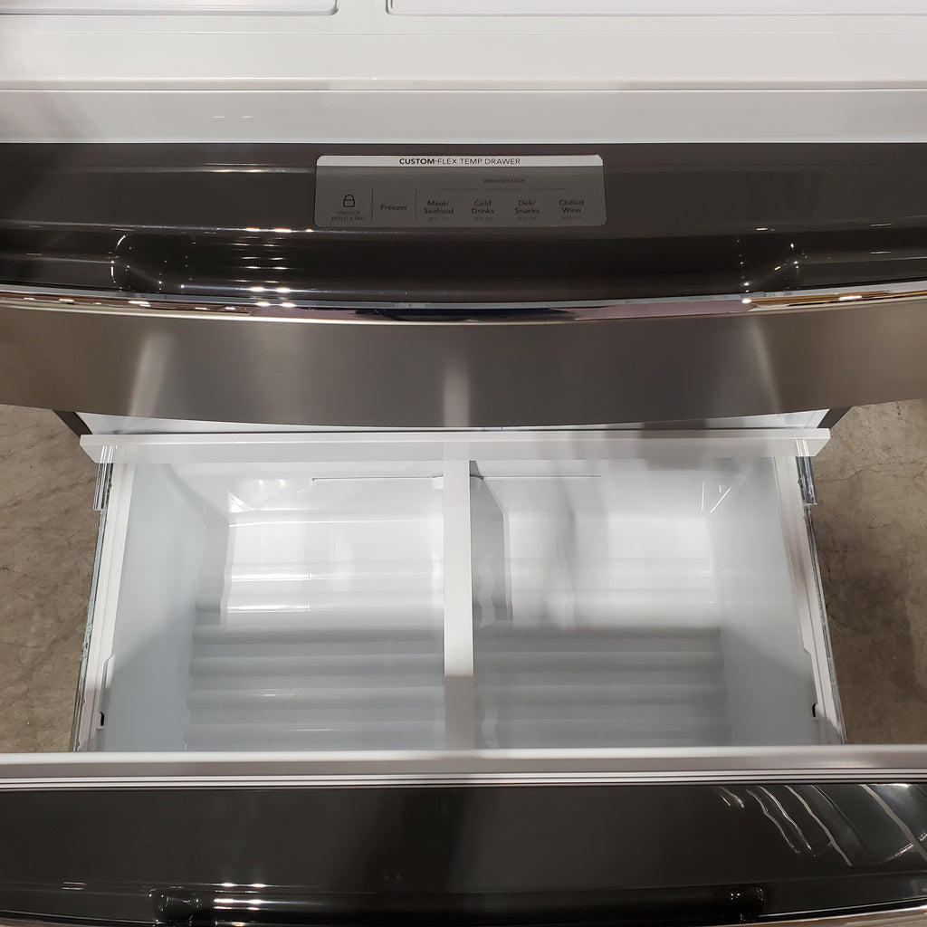 Pictures of Frigidaire Gallery 22 Cu. Ft. 4-Door Counter-depth French Door Refrigerator with Ice Maker (Fingerprint Resistant Stainless Steel) ENERGY STAR 22134SD224 - GRMC2273CF - Scratch & Dent (Major) - Neu Appliance Outlet - Discount Appliance Outlet in Austin, Tx