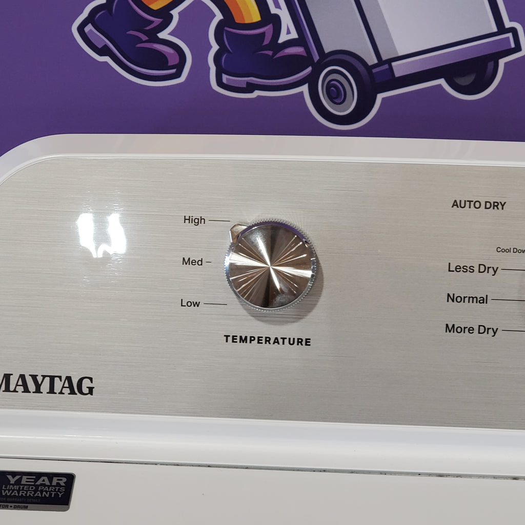 Pictures of MayTag 7.0 cu. ft. Top Load Electric Wrinkle Prevent Dryer MED4500MW - Open Box - Neu Appliance Outlet - Discount Appliance Outlet in Austin, Tx