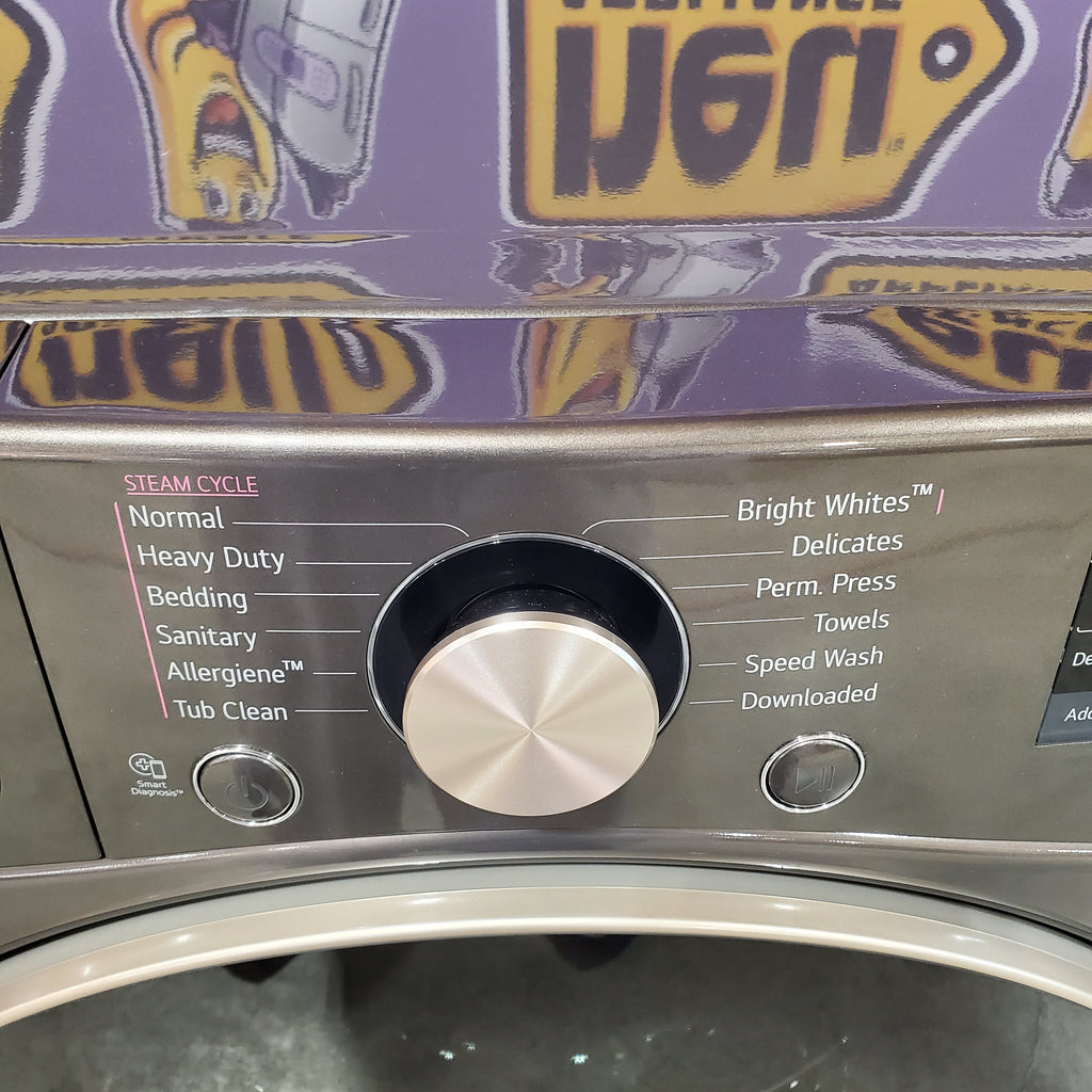 LG Front Load 4.5 Cu. Ft. Washer with TurboWash 360 Technology WM4000HBA - Scratch & Dent (Minor) and LG Smart Wi-Fi Enabled Front Load Electric 7.4 Cu. Ft. Dryer with TurboSteam 16078 - DLEX4000B - Scratch & Dent (Moderate)