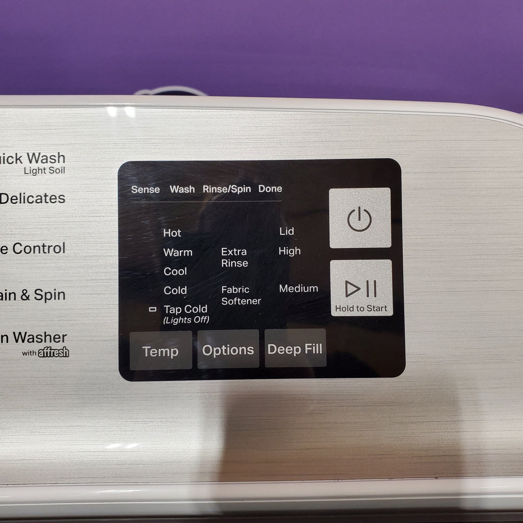 Pictures of Maytag Top Load 4.8 cu ft Washer with Deep Fill and Slow-Close Glass Lid MVW6200KW - Scratch & Dent (Minor) and Maytag 7.0 cu ft Electric Dryer with Moisture Sensing and Quick Dry Cycle 30132SD82 - MED6200KW - Scratch & Dent (Minor) - Neu Appliance Outlet - Discount Appliance Outlet in Austin, Tx