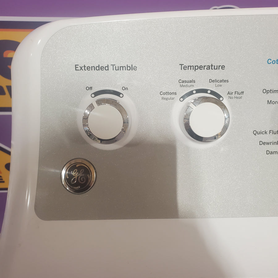 GE High Efficiency Agitator Medium 4.2-cu ft Top-Load Washer in White GTW485ASJWS - Certified Refurbished and GE White Electric 7.2 Cu. Ft. Dryer with Aluminized Alloy Drum 16291 - GTD45EASJWS - Certified Refurbished