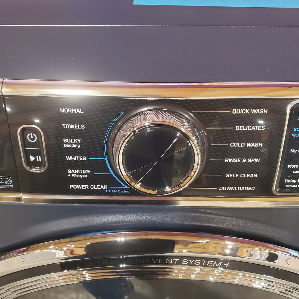 Pictures of GE Profile 5.3 cu. ft. Smart Front Load Washer with Microban Technology PFW870SPVRS - Open Box and GE Profile Smart Front Load Electric 7.8 Cu. Ft. Capacity Dryer with Steam and Sanitize Cycle 16133 - PFD87ESPVRS - New in Box - Neu Appliance Outlet - Discount Appliance Outlet in Austin, Tx