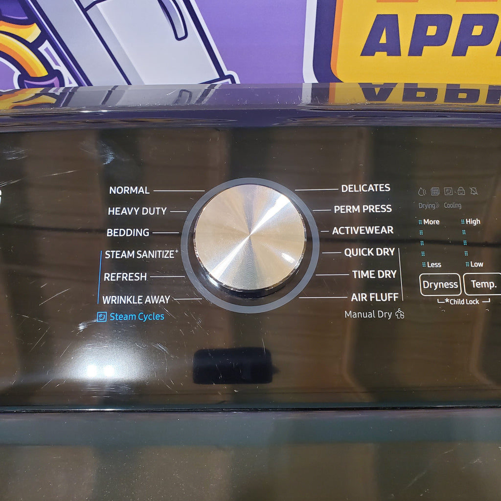 Pictures of Samsung Black Stainless Steel Electric 7.4 Cu. Ft. Dryer with Steam Sanitize DVE50R5400V - Certified Refurbished - Neu Appliance Outlet - Discount Appliance Outlet in Austin, Tx