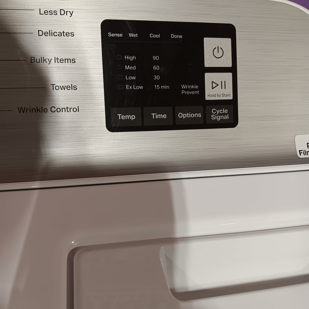 Pictures of Maytag Top Load 4.8 cu ft Washer with Deep Fill and Slow-Close Glass Lid MVW6200KW - Scratch & Dent (Minor) and Maytag 7.0 cu ft Electric Dryer with Moisture Sensing and Quick Dry Cycle 16170 - MED6200KW - Scratch & Dent (Minor) - Neu Appliance Outlet - Discount Appliance Outlet in Austin, Tx