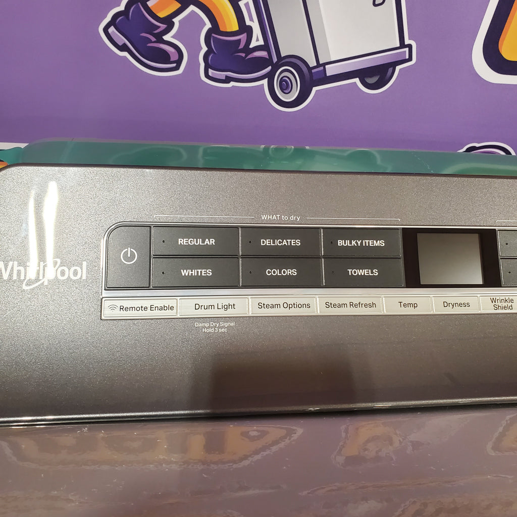 Whirlpool Chrome Shadow Top Load 5.2 Cu. Ft. Washer with Removable Agitator WTW8127LC - Scratch & Dent (Minor) and Whirlpool Chrome Shadow Electric 7.4 Cu. Ft. Dryer with Moisture Sensor 16063 - WED8127LC - Scratch and Dent (Minor)