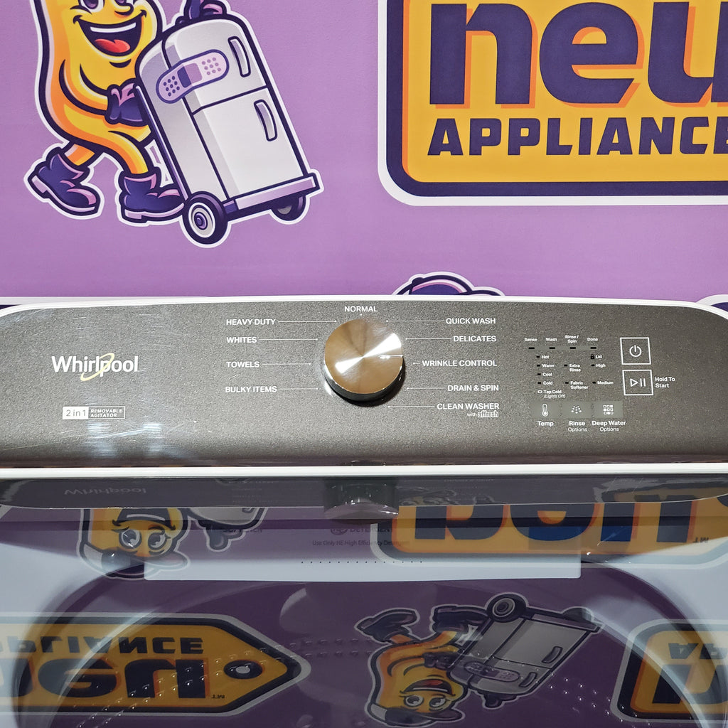Pictures of Whirlpool 5.2 - 5.3 cu ft Capacity ENERGY STAR Top Load Washer with 2 in 1 Removable Agitator 3SD723 - WTW6157PW - Open Box - Neu Appliance Outlet - Discount Appliance Outlet in Austin, Tx