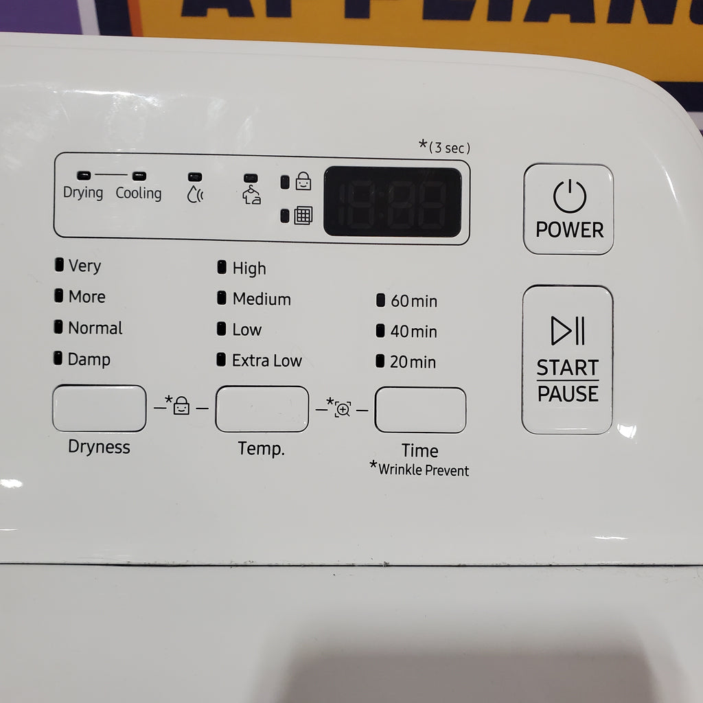 Pictures of Samsung 4.5 cu. ft. Top Load Washer with Vibration Reduction Technology+ in White WA45T3200AW - Scratch & Dent (Minor) and Samsung 7.2 cu. ft. Electric Dryer with Sensor Dry in White 16127 - DVE45T3200W - Open Box - Neu Appliance Outlet - Discount Appliance Outlet in Austin, Tx