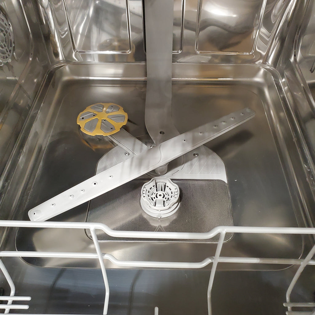 Pictures of Samsung Bespoke 24-in Top Control Built-in Dishwasher (White Glass) With Third Rack, AutoRelease Door, 46-Decibel 25SD085 - DW80CB545012 - Scratch & Dent (Minor) - Neu Appliance Outlet - Discount Appliance Outlet in Austin, Tx