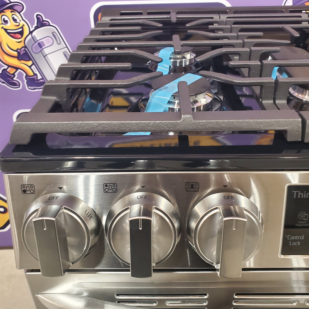 Pictures of LG 5.8 cu. ft. Gas Single OvenSlide-in Range, EasyClean® plus Self Clean, ThinQ™ in Printproof™ StainlessSteel 3SD696 - LSGL5831F - Open Box - Neu Appliance Outlet - Discount Appliance Outlet in Austin, Tx