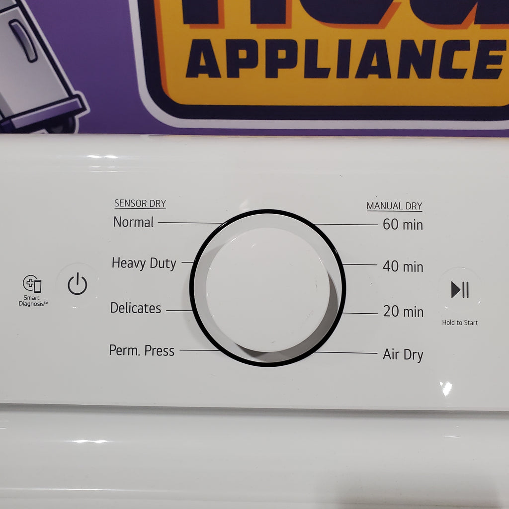 Pictures of LG 7.3 Cu. Ft. Electric Rear Control Ultra Large Capacity Dryer in White with Sensor Dry DLE6100W - Certified Refurbished - Neu Appliance Outlet - Discount Appliance Outlet in Austin, Tx
