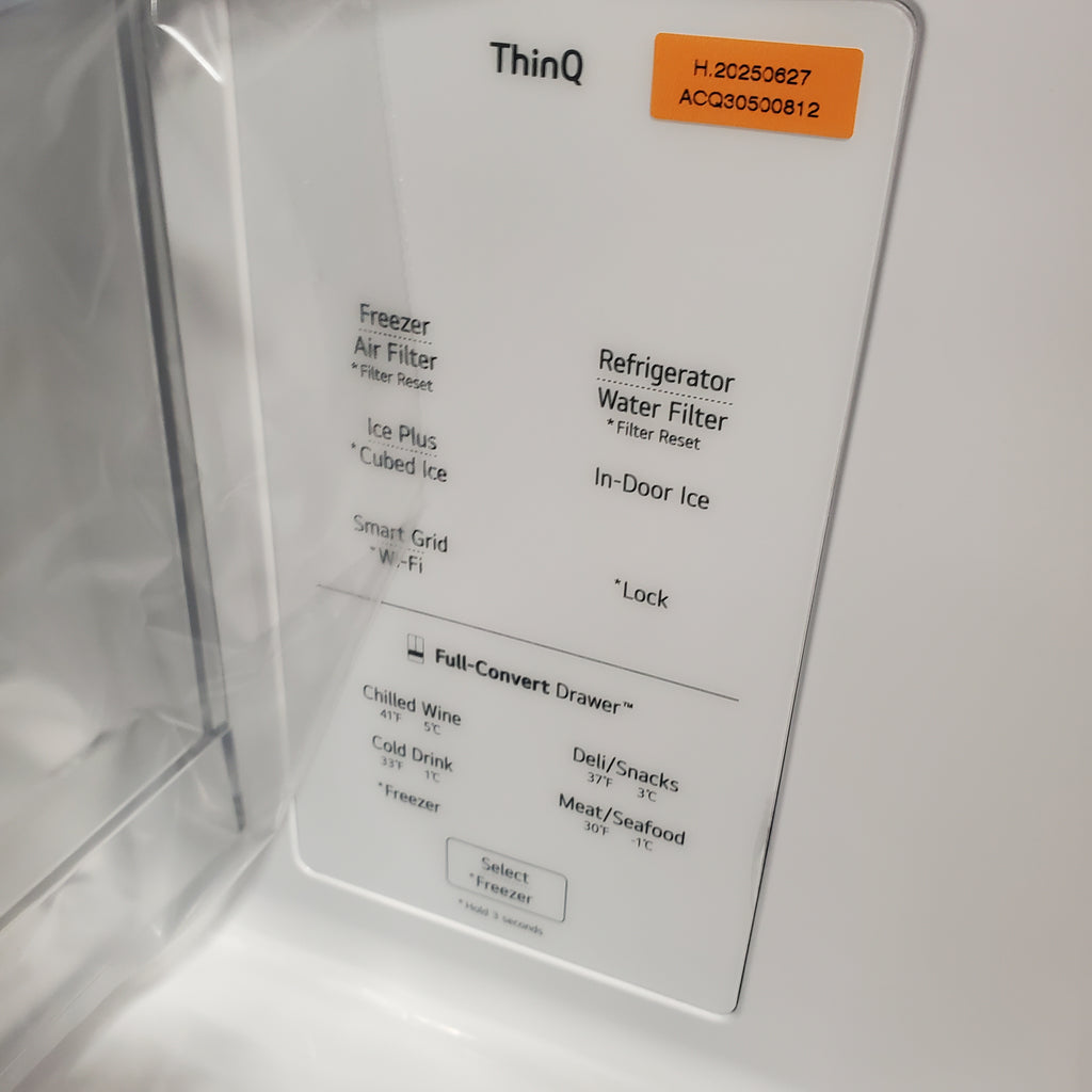 LG 29 cu. ft. Smart Standard-Depth MAX™ 4-Door French Door Refrigerator with Full-Convert Drawer™ in Print Proof Stainless Steel 3SD663 - LF29H8330S - Scratch & Dent (Moderate)