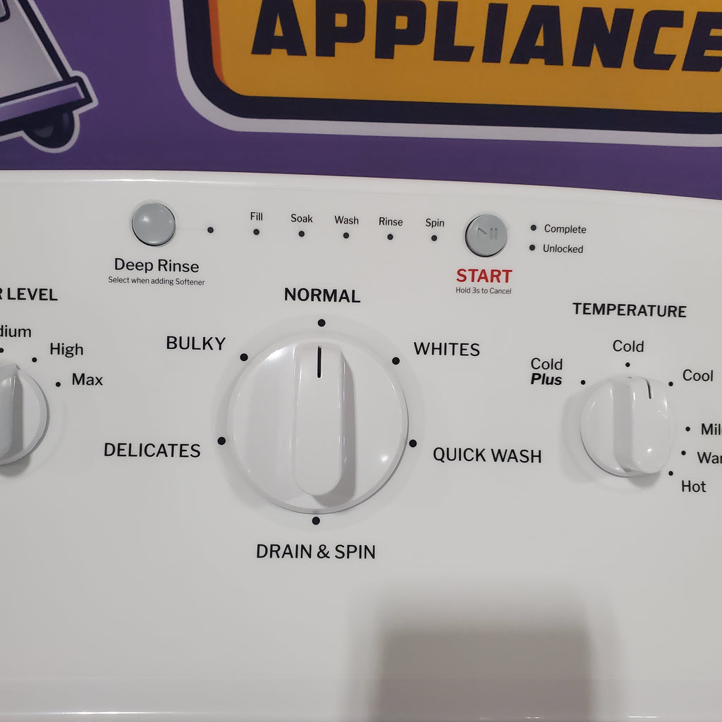 Hotpoint® 4.0 cu. ft. Capacity Washer with Cold Plus and Water Level Control HTW265ASWWW - Scratch & Dent (Minor) and Hotpoint® 6.2 cu. ft. vented Electric Dryer with Auto Dry 16146 - HTX26EASWWW - Scratch & Dent (Minor)