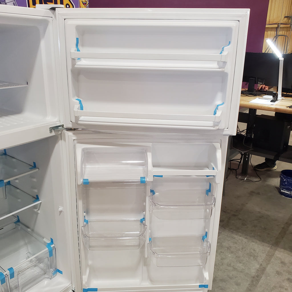 Pictures of Whirlpool 33" Wide Top Freezer 20.5 cu ft Refrigerator with Ice Maker and Frameless Glass Shelves and Flexi-Slide Bin WRT311FZDW - Open Box - Neu Appliance Outlet - Discount Appliance Outlet in Austin, Tx