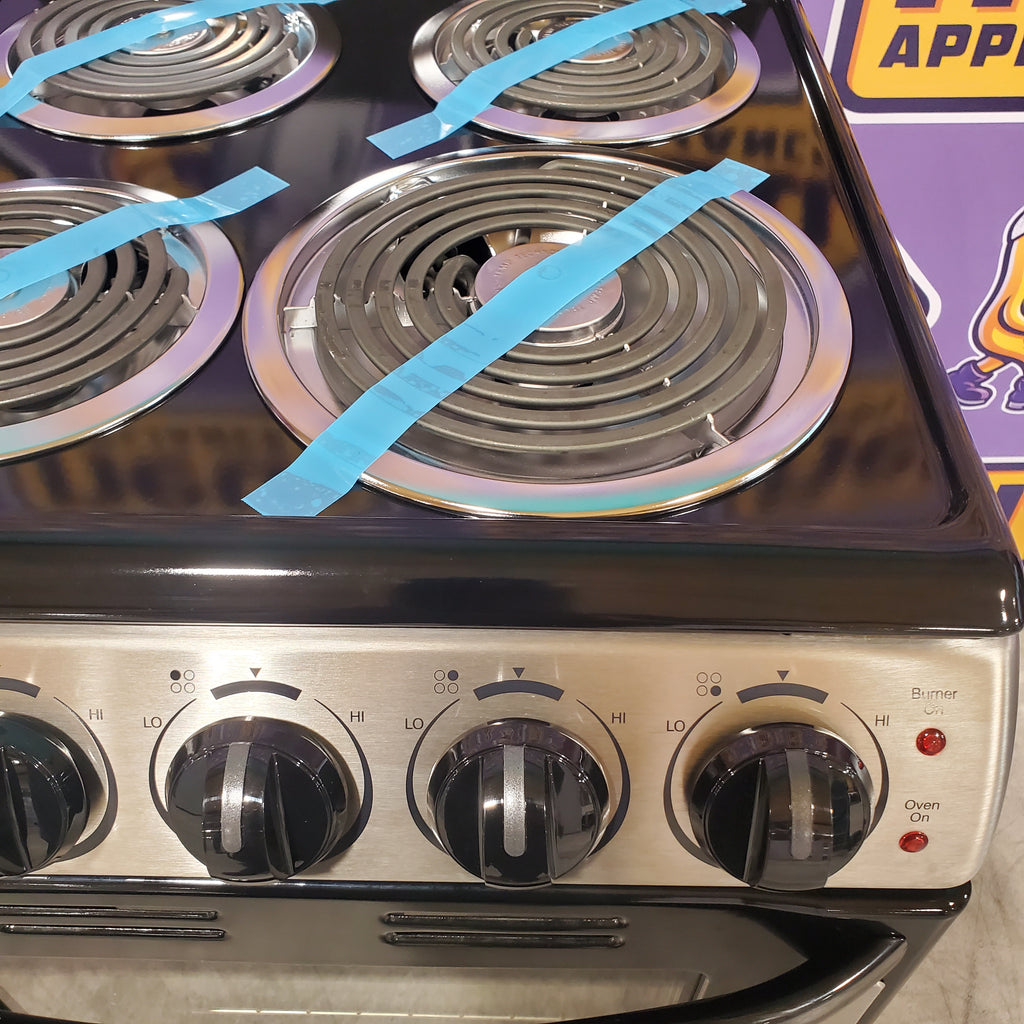 Pictures of Danby 20″ Wide Electric Range in Stainless Steel DER202BSS - New in Box - Neu Appliance Outlet - Discount Appliance Outlet in Austin, Tx