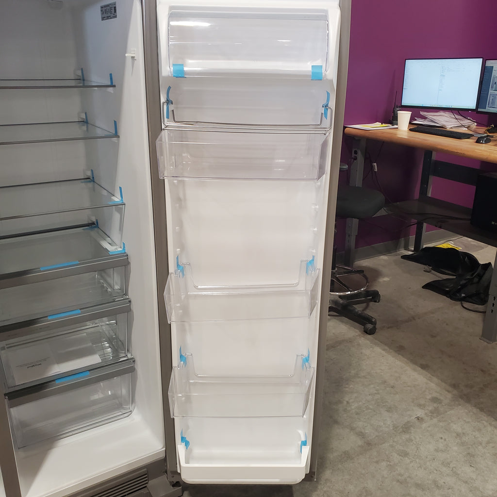 Pictures of Whirlpool 33 Inch Wide Side by Side 21 Cu. Ft. Refrigerator with Can Caddy and Frameless Glass Shelves in Fingerprint Resistant Stainless Steel WRS321SDHZ - Scratch and Dent (Minor) - Neu Appliance Outlet - Discount Appliance Outlet in Austin, Tx