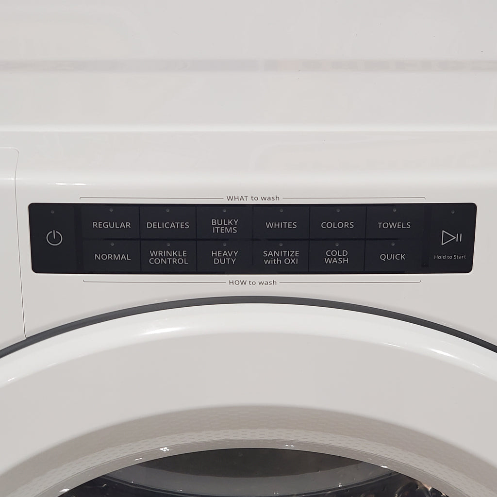 Whirlpool White Closet Depth Front Load 4.3 Cu. Ft. Washer with Intuitive Controls WFW560CHW - Scratch & Dent (Minor) and Whirlpool 7.4 cu. ft. Front Load Electric Dryer with Advanced Moisture Sensing WED5605MW - New in Box