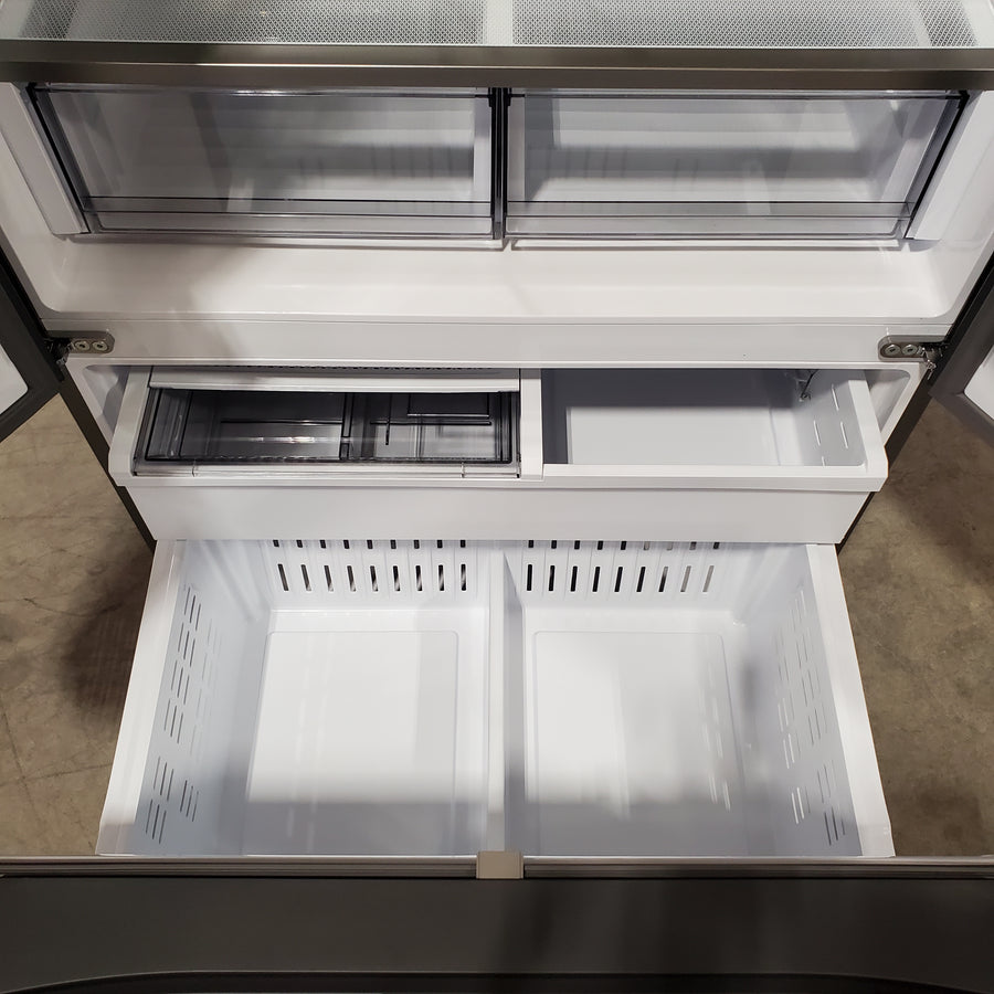 Samsung Bespoke Stainless Steel 3 Door French Door 30 Cu. Ft. Refrigerator with EZ Open Handle and Dual Ice Makers 22134SD235 - RF30BB6200QL - Scratch and Dent (Major)
