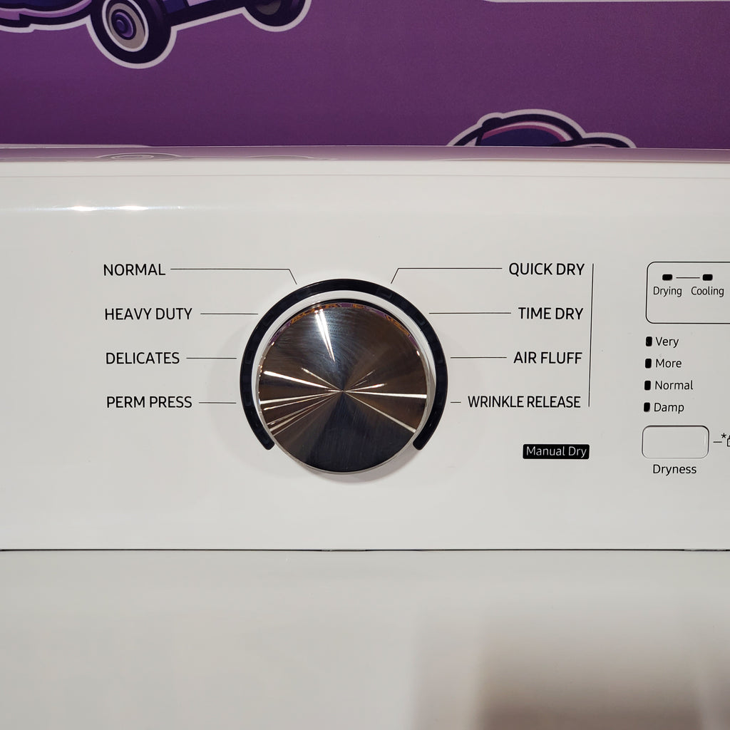 Pictures of Samsung 4.4 cu. ft. Top Load Washer with ActiveWave™ Agitator and Soft-Close Lid in White WA44A3205AW Open Box and Samsung 7.2 cu. ft. Gas Dryer with Sensor Dry in White DVG45T3200W - Scratch & Dent (Minor) - Neu Appliance Outlet - Discount Appliance Outlet in Austin, Tx