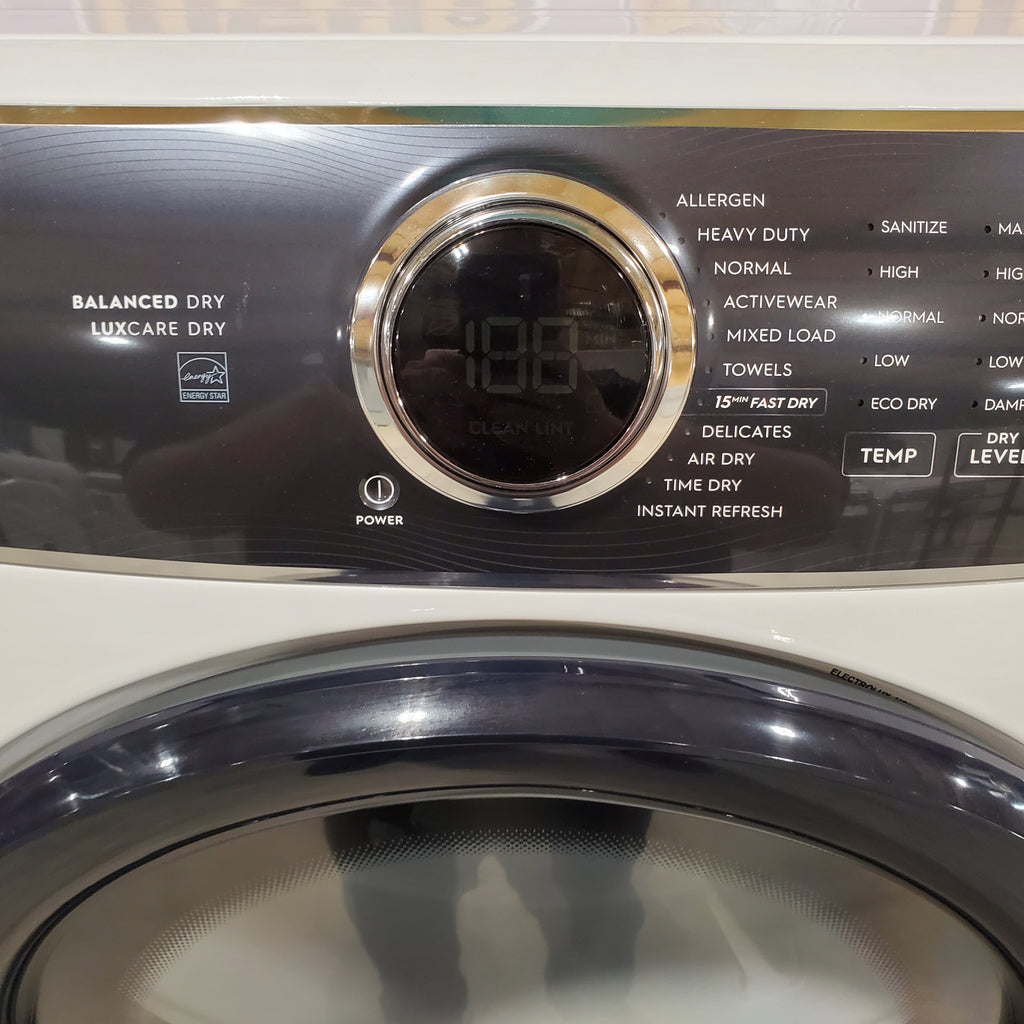 Electrolux 8.0 Cu. Ft. Front Load Perfect Steam™ Electric Dryer with Balanced Dry™ and Instant Refresh ELFE7626BW - Scratch & Dent (Moderate)
