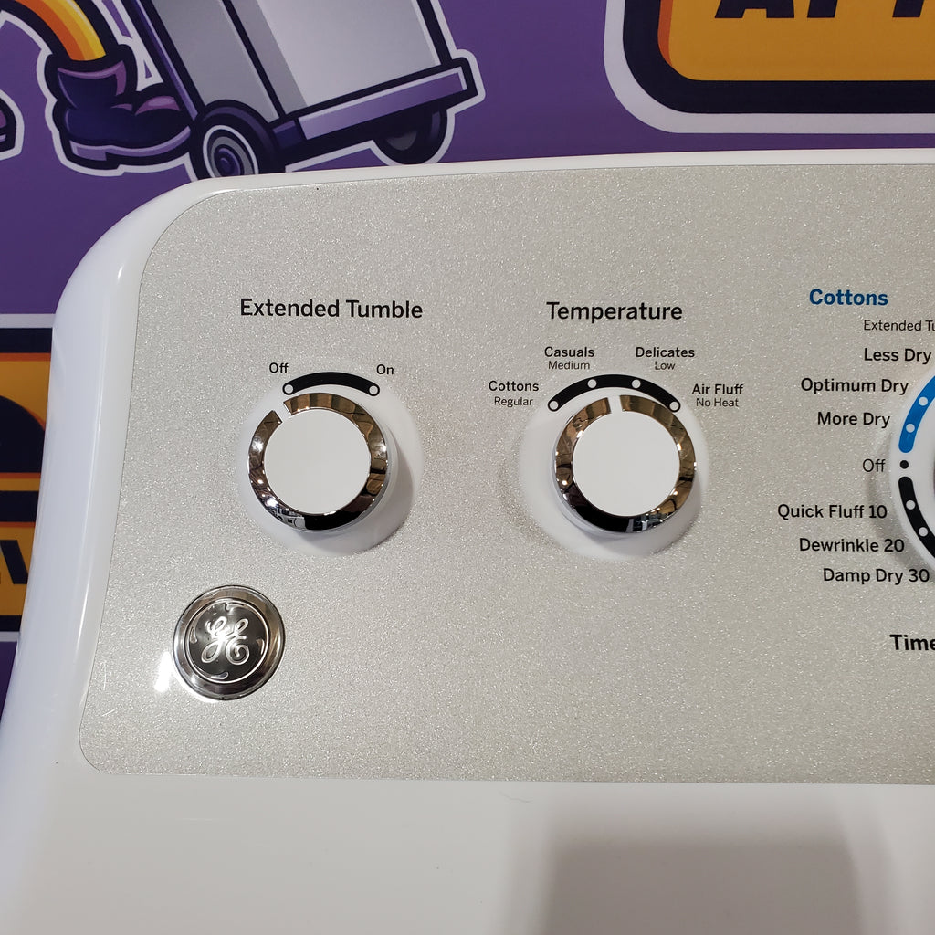 Pictures of GE White Electric Aluminized Alloy Drum 7.2 Cu. Ft. Dryer with Sensor Dry and Extended Tumble GTD45EASJWS - Certified Refurbished - Neu Appliance Outlet - Discount Appliance Outlet in Austin, Tx