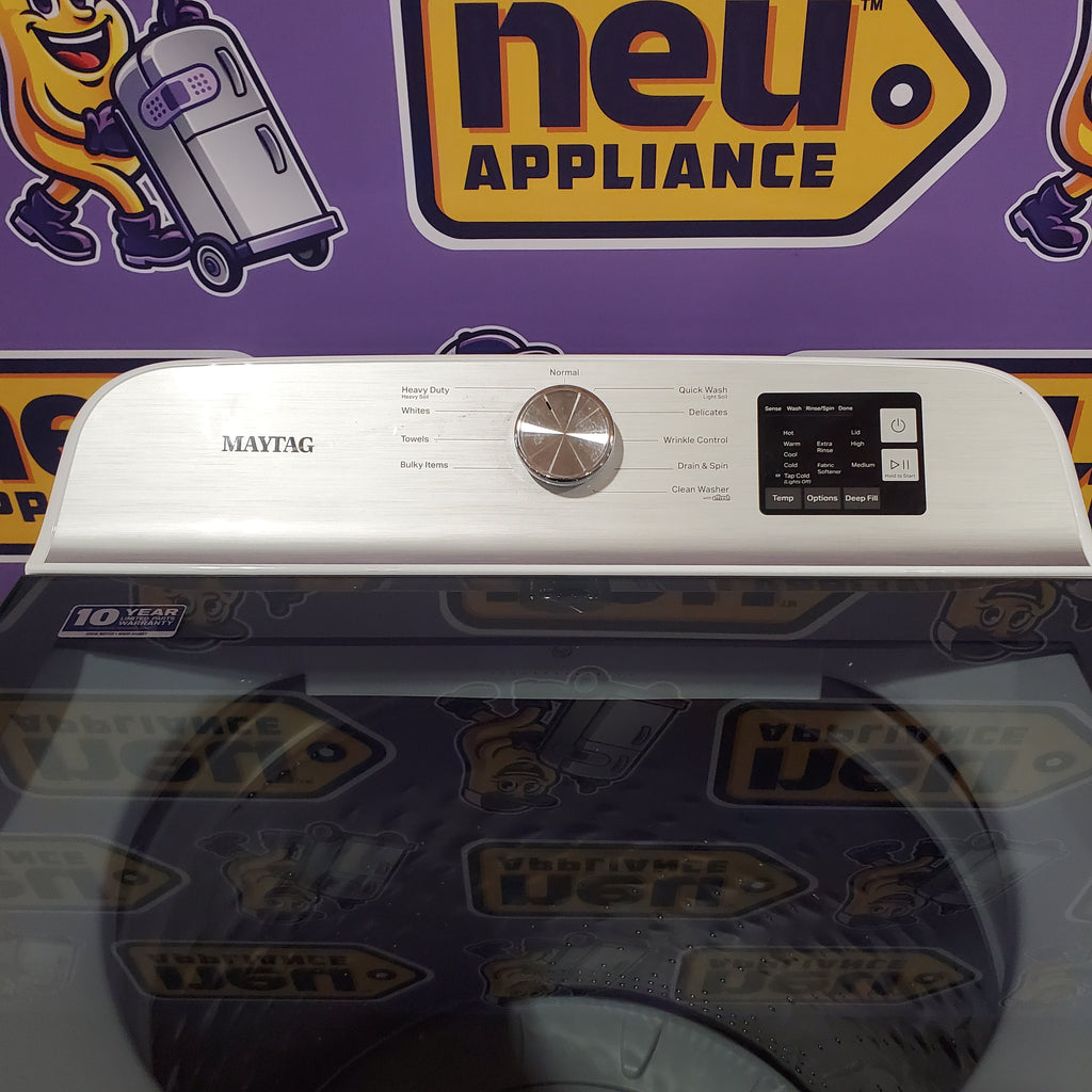 Pictures of Maytag Top Load 4.8 cu ft Washer with Deep Fill and Slow-Close Glass Lid 1CR04044 - MVW6200KW - Certified Refurbished - Neu Appliance Outlet - Discount Appliance Outlet in Austin, Tx