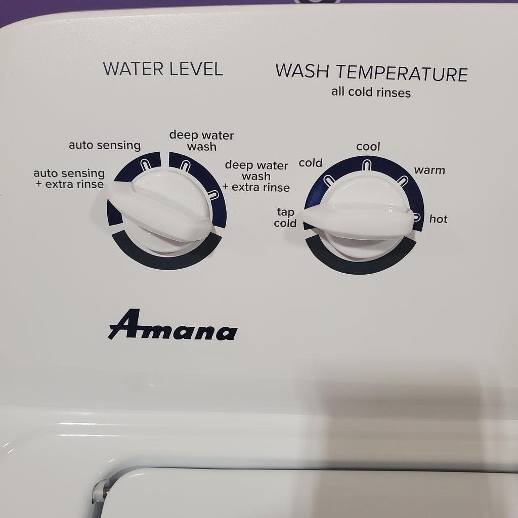 Pictures of Amana Top Load 3.5 Cu. Ft. Washer with Dual Action Agitator, Porcelain Tub, and Late Lid Lock NTW4516FW - Open Box - Neu Appliance Outlet - Discount Appliance Outlet in Austin, Tx