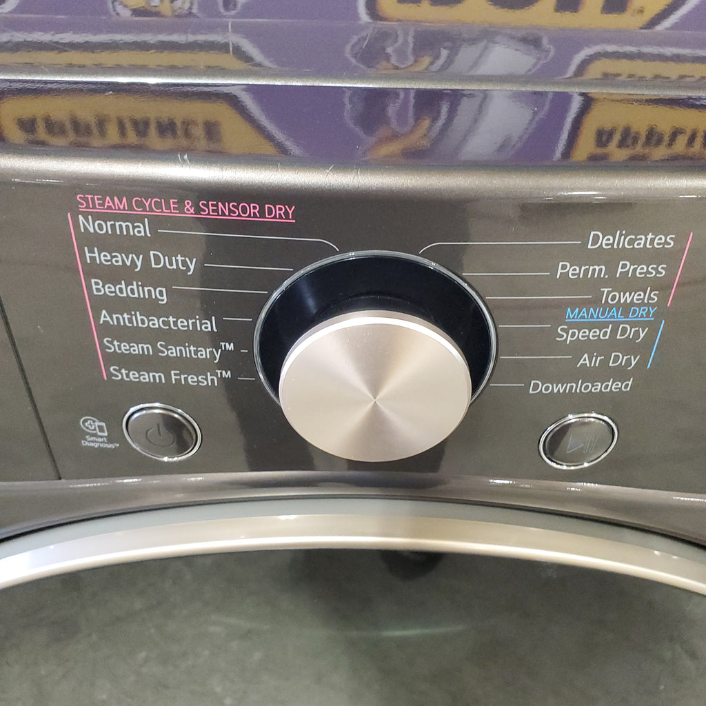 Pictures of LG Stackable Smart Front Load 4.5 Cu. Ft. Washer with TurboWash 360 Technology WM4000HBA - Open Box and LG Smart Wi-Fi Enabled Front Load Electric 7.4 Cu. Ft. Dryer with TurboSteam and Built-In Intelligence DLEX4000B - Scratch & Dent (Minor) - Neu Appliance Outlet - Discount Appliance Outlet in Austin, Tx