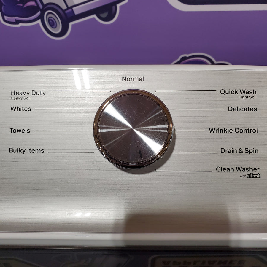 Maytag Top Load 4.8 cu ft Washer with Deep Fill and Slow-Close Glass Lid MVW6200KW - Scratch & Dent (Major) and Maytag 7.0 cu ft Electric Dryer with Moisture Sensing and Quick Dry Cycle 16242 - MED6200KW - Scratch & Dent (Minor)