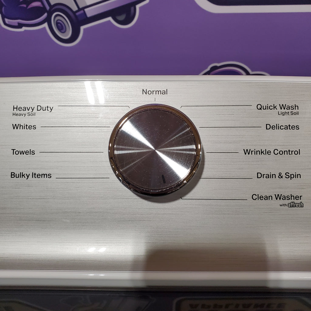 Pictures of Maytag Top Load 4.8 cu ft Washer with Deep Fill and Slow-Close Glass Lid MVW6200KW - Scratch & Dent (Major) and Maytag 7.0 cu ft Electric Dryer with Moisture Sensing and Quick Dry Cycle 16242 - MED6200KW - Scratch & Dent (Minor) - Neu Appliance Outlet - Discount Appliance Outlet in Austin, Tx