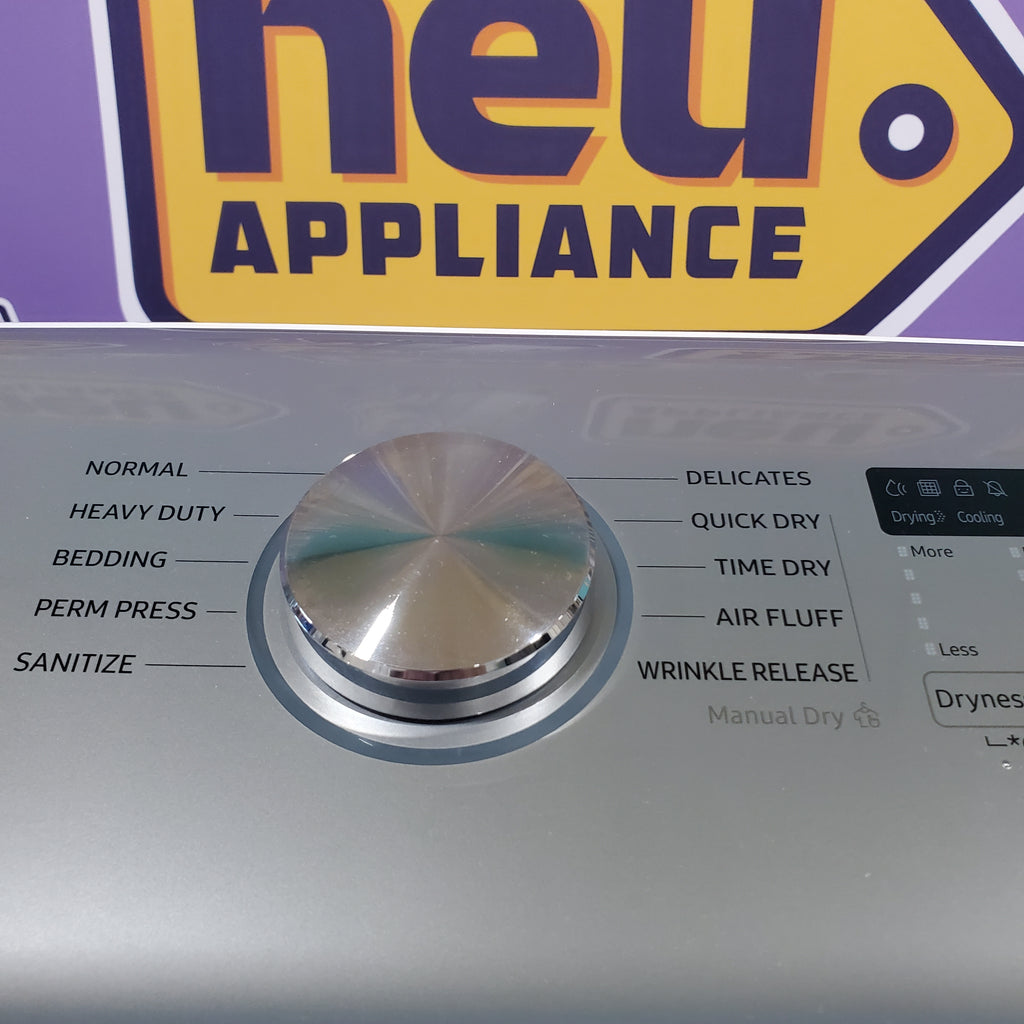 Pictures of Samsung White Electric 7.4 Cu. Ft. Dryer with Sensor Dry and Reversible Door DVE50R5200W - Scratch and Dent (Minor) - Neu Appliance Outlet - Discount Appliance Outlet in Austin, Tx
