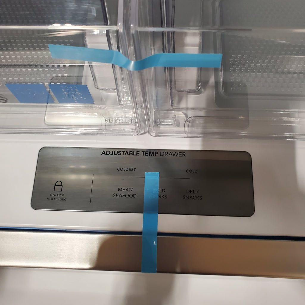 Pictures of Frigidaire 27.8-cu ft ENERGY STAR French Door Refrigerator with Dual Ice Maker in Fingerprint Resistant Stainless Steel 3SD1099 - GRFS2853AF - Scratch & Dent (Minor) - Neu Appliance Outlet - Discount Appliance Outlet in Austin, Tx