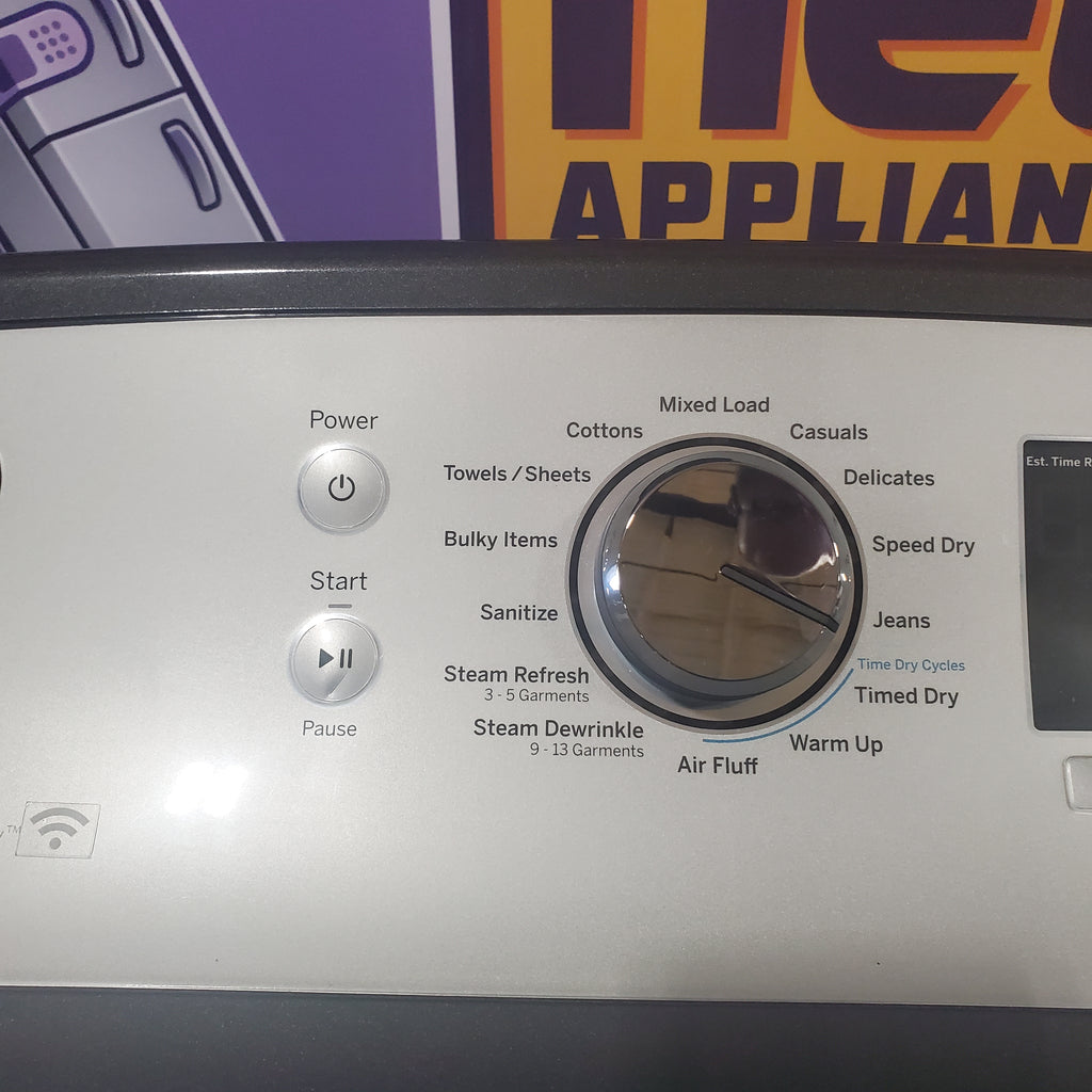GE ENERGY STAR® 4.5 cu. ft. Capacity Washer with Stainless Steel Basket GTW685BPLDG - Certified Refurbished and GE 7.4 cu. ft. Capacity Smart Electric Dryer with HE Sensor Dry GTD75ECPLDG - Certified Refurbished