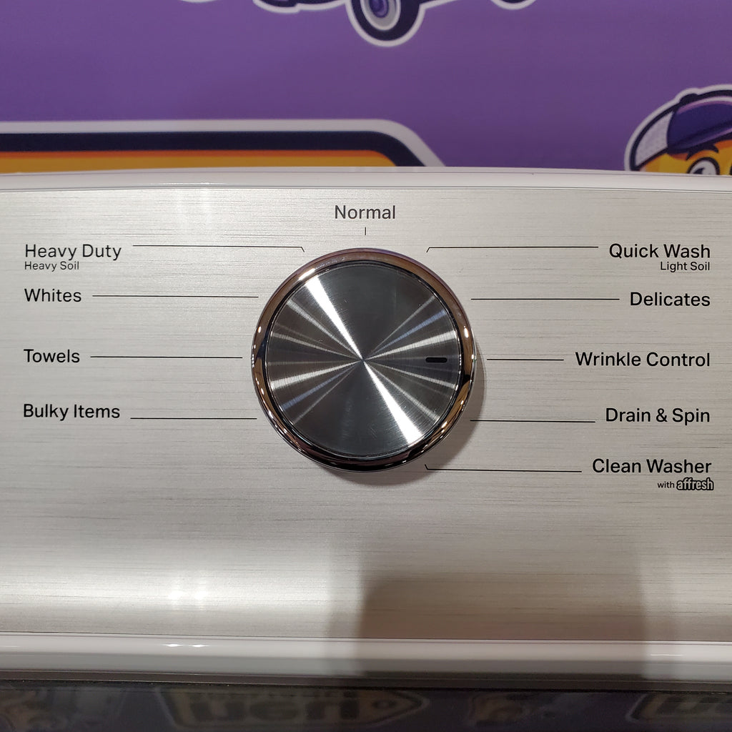 Pictures of Maytag Top Load 4.8 cu ft Washer with Deep Fill and Slow-Close Glass Lid MVW6200KW - Scratch & Dent (Major) and Maytag 7.0 cu ft Electric Dryer with Moisture Sensing and Quick Dry Cycle 16174 - MED6200KW - Scratch & Dent (Major) - Neu Appliance Outlet - Discount Appliance Outlet in Austin, Tx