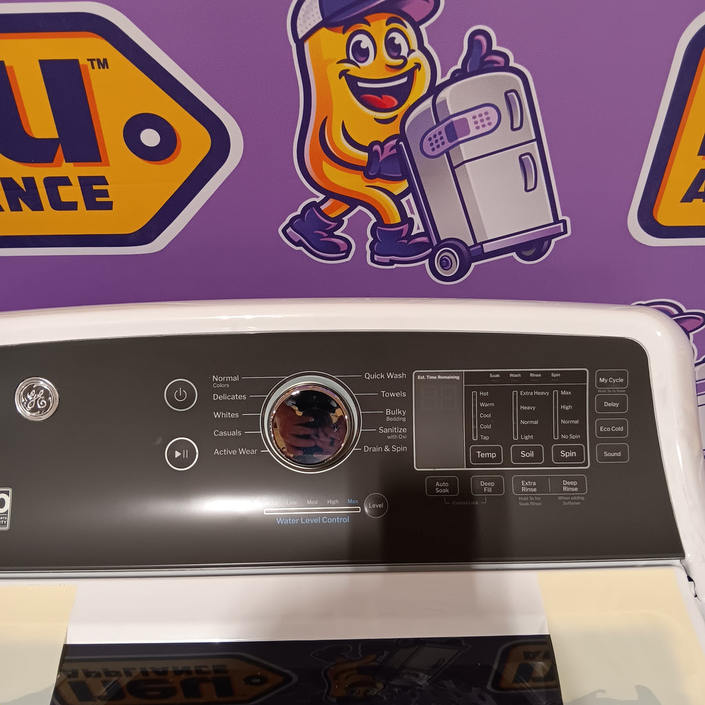 Pictures of GE 4.5 cu. ft. Capacity Washer with Water Level Control GTW585BSVWS - New in Box and GE Electric 7.4 Cu. Ft. Front Load Dryer with Sensor Dry in White GTD58EBSVWS - Open Box - Neu Appliance Outlet - Discount Appliance Outlet in Austin, Tx