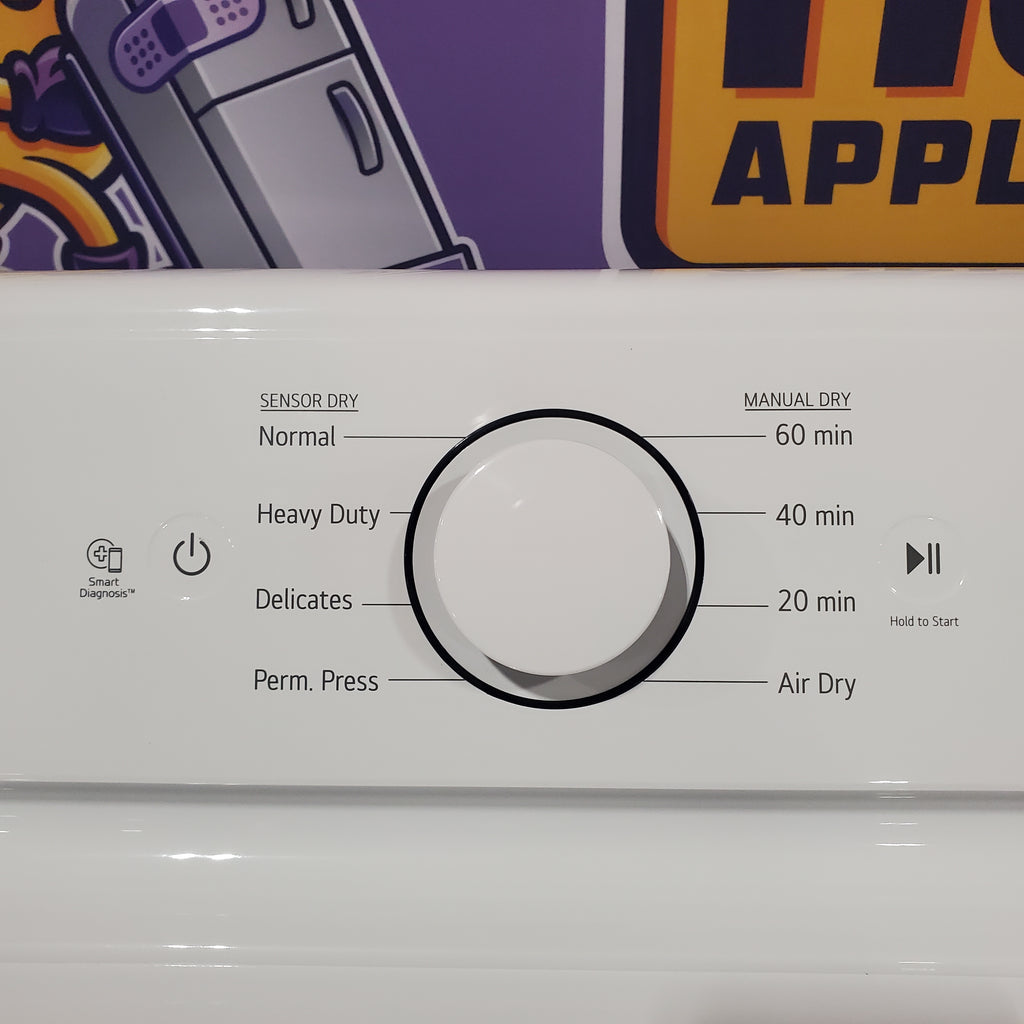 Pictures of LG 7.3 Cu. Ft. Electric Rear Control Ultra Large Capacity Dryer in White with Sensor Dry 3SD716 - DLE6100W - Open Box - Neu Appliance Outlet - Discount Appliance Outlet in Austin, Tx