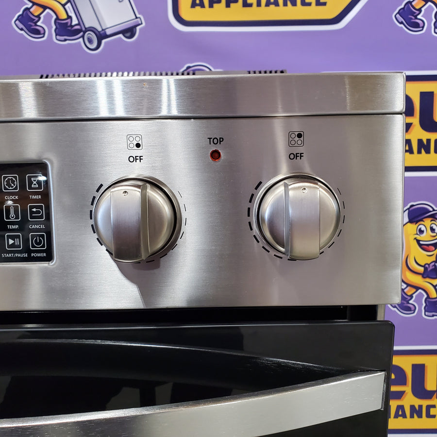 Lanbo 24 in. 4 Burner Elements Freestanding Electric Range in Stainless Steel with Air Fry, Rotisserie and True Convection 251315SD1156 - LBERT24RCSAA - Scratch & Dent (Minor)