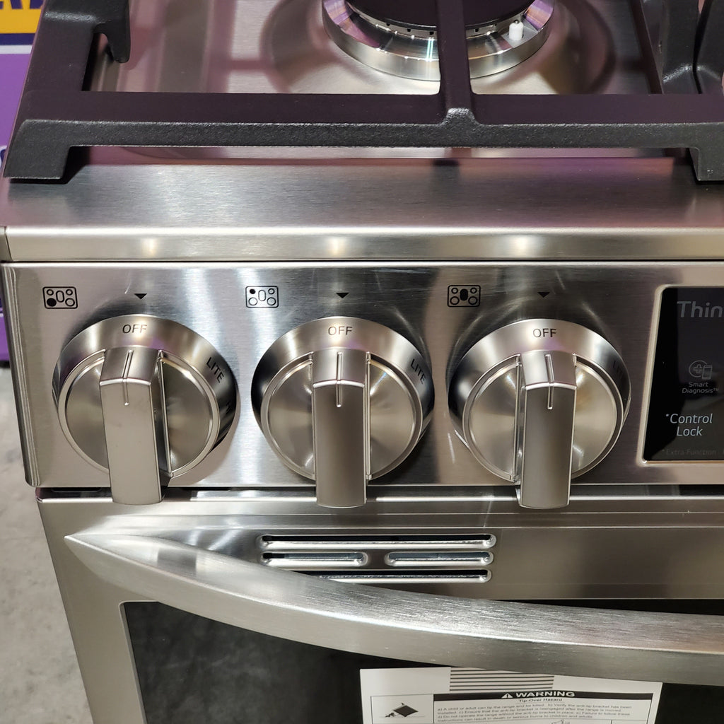 Pictures of LG Print Proof Stainless Steel 6.3 cu ft. Smart wi-fi Enabled ProBake Convection® InstaView® Gas Slide-In Range with Air Fry - 3SD692 - LSGL6335F - Open Box - Neu Appliance Outlet - Discount Appliance Outlet in Austin, Tx