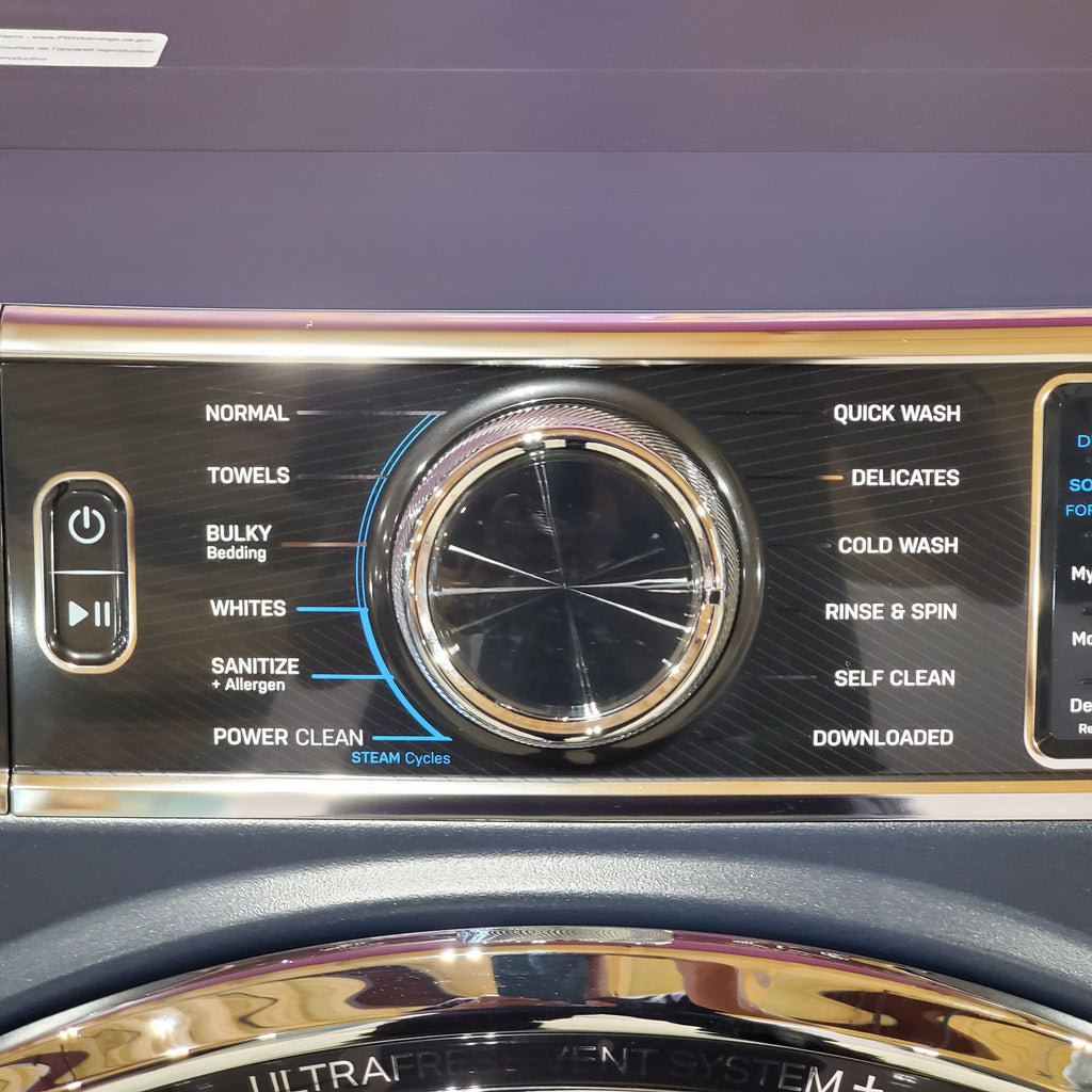 GE Profile 5.3 cu. ft. Smart Front Load Washer with Microban Technology PFW870SPVRS - Scratch & Dent (Minor) and GE Profile Smart Front Load Electric 7.8 Cu. Ft. Capacity Dryer with Steam and Sanitize Cycle 16045 - PFD87ESPVRS - New in Box
