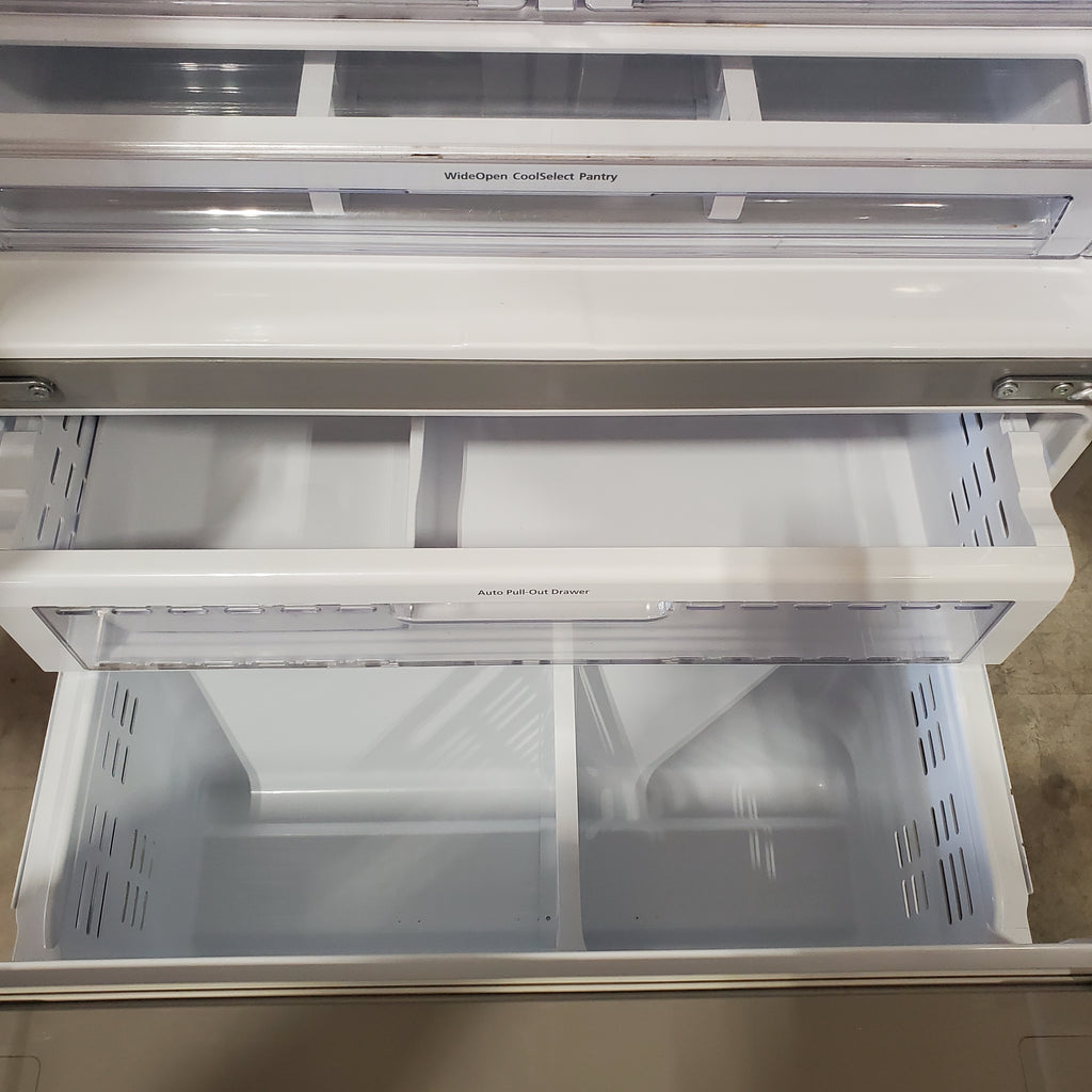 Pictures of Samsung Stainless Steel Counter Depth French Door 23.9 Cu. Ft Refrigerator with Wine Rack RFG238AARS - Certified Refurbished - Neu Appliance Outlet - Discount Appliance Outlet in Austin, Tx